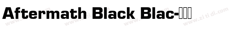 Aftermath Black Blac字体转换